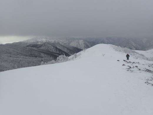 真っ白い武奈ヶ岳西南稜