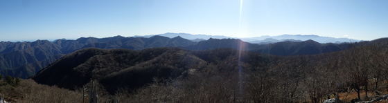 台高山脈の山並み　桧塚奥峰からの眺め